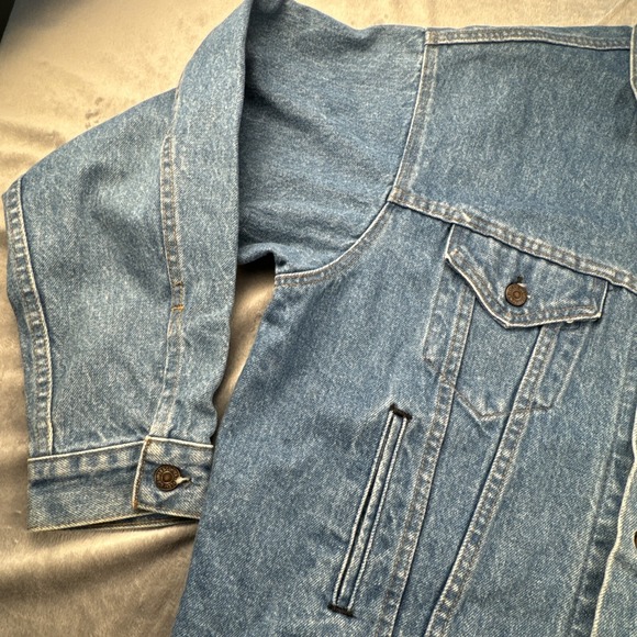 VTG Levi's Strauss & Co 70507‎ Reg Blue Wash Trucker Denim Jacket Mens XL - Picture 5 of 16
